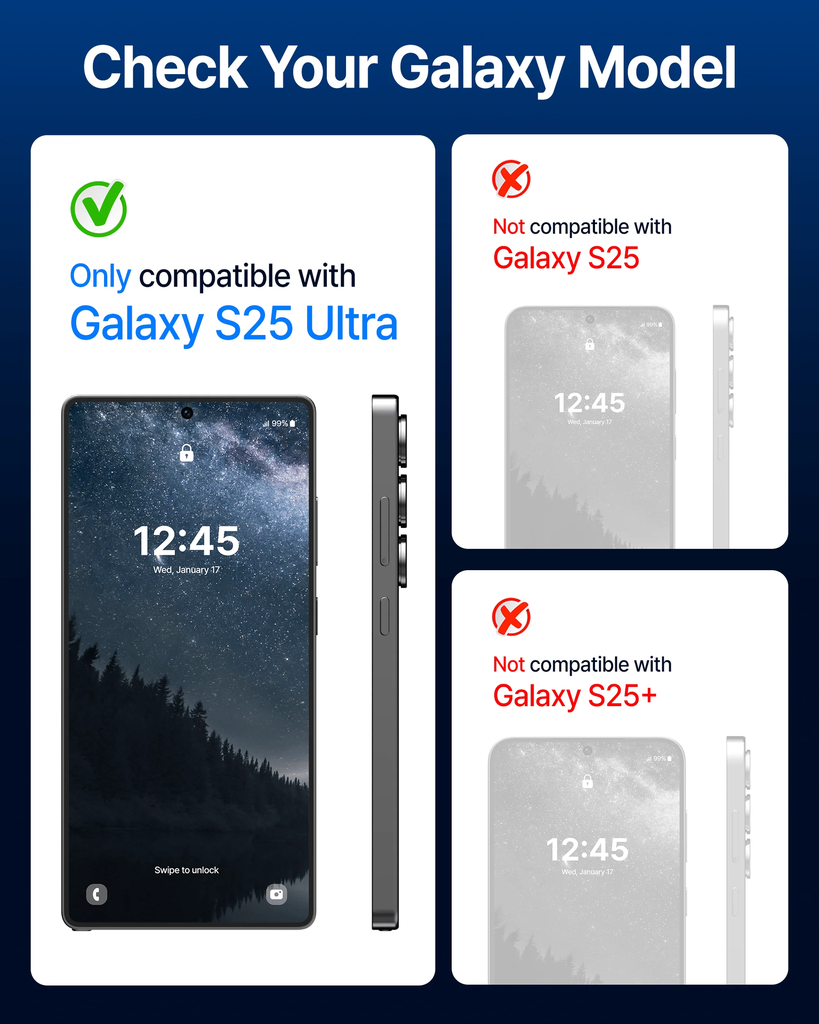 Korean Whitestone UV Dome Glass | Samsung Galaxy S25 Ultra  Screen Protector with UV Light [2 Pack Glass]