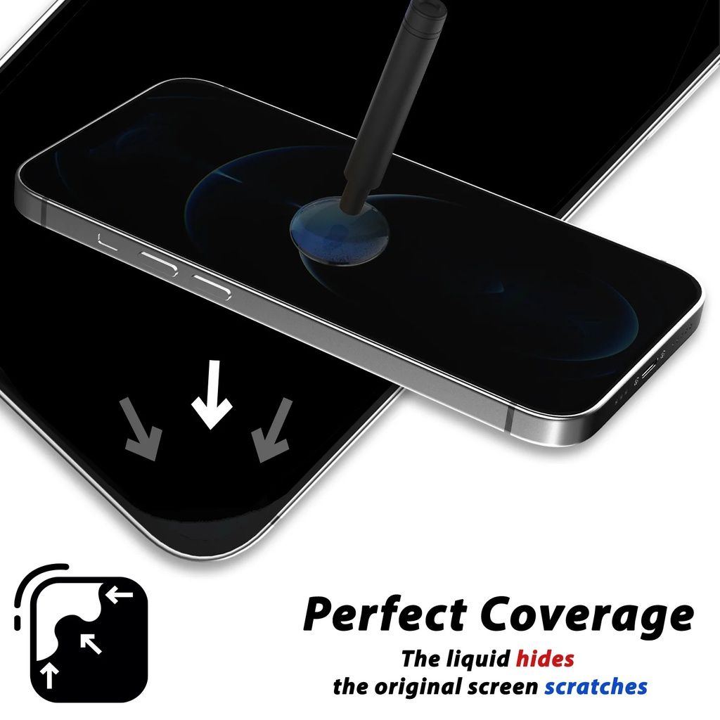 KOREAN WHITESTONE UV DOME GLASS – iPhone 13 Pro Max (6.7) WITH UV LIGHT [1PACK GLASS]