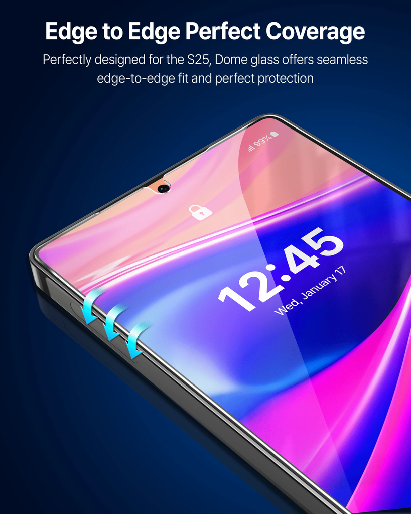 Korean Whitestone UV Dome Glass | Samsung Galaxy S25 Ultra  Screen Protector with UV Light [2 Pack Glass]