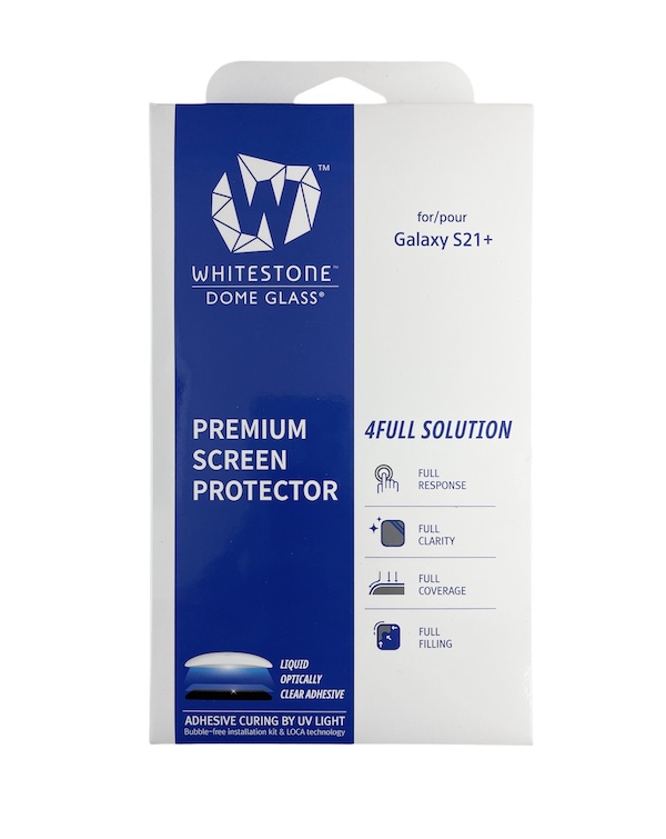 Korean Whitestone UV Dome Glass for Samsung Galaxy S21 Plus (6.7) Screen Protector with UV Light [1 Pack Glass]